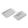 Rectangle Iron Blank Badge Button Parts IFIN-D004-02B-P-2