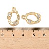 Brass Micro Pave Clear Cubic Zirconia Pendants KK-S531-19G-3