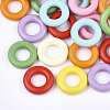 Painted Natural Wooden Linking Rings WOOD-Q040-003B-M-1