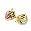 Brass Micro Pave Cubic Zirconia Pendants KK-A252-30G-2