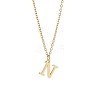 304 Stainless Steel Letter Pendant Necklaces NJEW-LP0001-53N-G-1