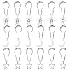 Olycraft 18Pcs 3 Style Universe Theme Iron Shower Curtain Rings for Bathroom HJEW-OC0001-24-1