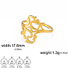 Hollow Out Heart 304 Stainless Steel Finger Rings FS-WGC4FA2-08-1