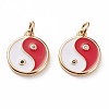 Brass Micro Pave Clear Cubic Zirconia Pendants KK-C100-16G-4
