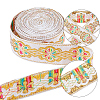 Flat Ethnic Style Embroidery Polyester Ribbons OCOR-WH0067-86C-6