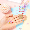 80Pcs 8 Colors Transparent Spray Painted Glass Beads GLAA-BT0001-02-5