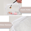 3Pcs Clear Plastic Cosmetic Zipper Bags ABAG-CP0001-10-6