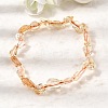 Heated Natural Citrine Beaded Stretch Bracelets GG-CBA05D5-02A-10-2