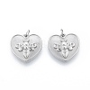 304 Stainless Steel Pendant Rhinestone Settings STAS-N097-255P-3