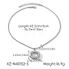 304 Stainless Steel Rectangle Pendant Necklaces WGB85DE-04-1