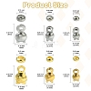 304 Stainless Steel Spacer Beads & Bead Tips Set STAS-CJ0002-55-2