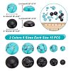 ARRICRAFT 150Pcs 10 Styles Synthetic Turquoise Cabochons TURQ-AR0001-23-2