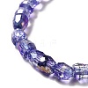 Electroplate Transparent Glass Beads Strand GLAA-G088-05E-3