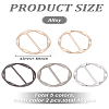 10Pcs 5 Styles Zinc Alloy Tri-Glide Adjuster Buckles FIND-LP0002-83-2
