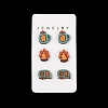 Thanksgiving Stud Earrings Set EJEW-U016-01P-04-1