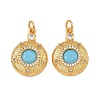 Brass Micro Pave Cubic Zirconia Pendants KK-F941-38A-G-1