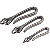 CRASPIRE 3Pcs 3 Styles Tibetan Style Alloy Hook Clasps FIND-CP0001-71-1