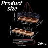 Folding Rectangle PET Plastic Portable Cupcake Gift Storage Box LS-CON-WH0085-137B-4