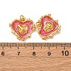 304 Stainless Steel Enamel Pendants STAS-U061-21G-02-3