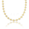 304 Stainless Steel Daisy Flower Link Chains with Enamel AJEW-CJ0001-22B-5