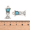 Synthetic Turquoise & Alloy Pendants PALLOY-H146-01AS-I-3