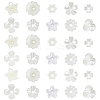 600Pcs 10 Styles ABS Plastic Imitation Pearl & Acrylic Bead Caps OACR-SC0002-36-7