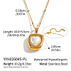 304 Stainless Steel Geometric Pendant Satellite Chain Necklaces for Women TW1524-5-1
