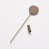 Brass Brooch Findings KK-WH0033-23AB-1