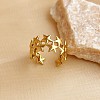 Star 304 Stainless Steel Adjustable Cuff Rings for Women FS-WG544B5-01-2