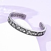 316 Surgical Stainless Steel Cuff Bangles BJEW-C142-01D-AS-3