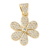 Brass Micro Pave Cubic Zirconia Pendants KK-K298-37G-1