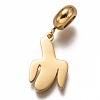 304 Stainless Steel European Dangle Charms STAS-I177-06G-2