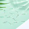 60Pcs 925 Sterling Silver Round Flat Pad Stud Earring Findings STER-DC0001-65-4