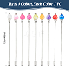 9Pcs 9Colors Brass Acrylic Kilt Pins for Women JEWB-DR00007-2