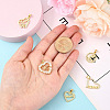 5Pcs 5 Style Brass Micro Pave Clear Cubic Zirconia Pendants ZIRC-YW0001-24-4