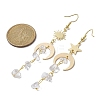 Moon & Sun & Star Brass Asymmetrical Earrings EJEW-JE05461-03-3