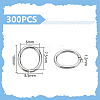 300Pcs 304 Stainless Steel Open Jump Rings STAS-UN0063-41B-3