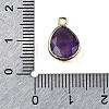 Natural Amethyst Faceted Pendants G-U019-05G-01-3