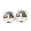 Plating Acrylic European Beads AC-CBA655C-11-1