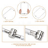 Aluminium Alloy Tube Purse Frames DIY-WH0569-58D-3