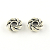 Flower Tibetan Style Alloy Spacers Beads TIBEB-Q066-04AS-LF-1