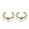 Brass Cuff Earrings X-EJEW-S208-001-2