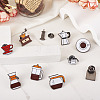 10Pcs 10 Style Coffeemaker Enamel Pins JEWB-TA00001-07-16