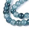 Baking Paint Crackle Glass Beads Strands GLAA-Q106-03A-19-3