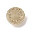 Golden Tone Wax Seal Brass Stamp Head DIY-B079-02G-06-1