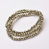 Electroplate Glass Beads Strands EGLA-F124-FP-01-2