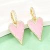 Valentine's Day Heart Brass Micro Pave Clear Cubic Zirconia Hoop Earrings EJEW-Z164-10G-3