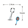 DIY 430 Stainless Steel Badminton Racket-shaped Cutter Candlestick Candle Molds CAND-PW0001-518Q-1