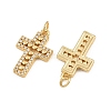 Brass Micro Pave Cubic Zirconia Pendants CU-CBADC6C-11G-02-2