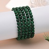 Synthetic Malachite Bead Stretch Bracelets X-BJEW-K212-A-031-2